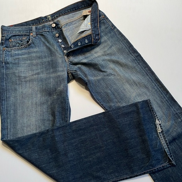 7 for all mankind relaxed men’s button fly jeans.  Size 36 - Picture 1 of 13